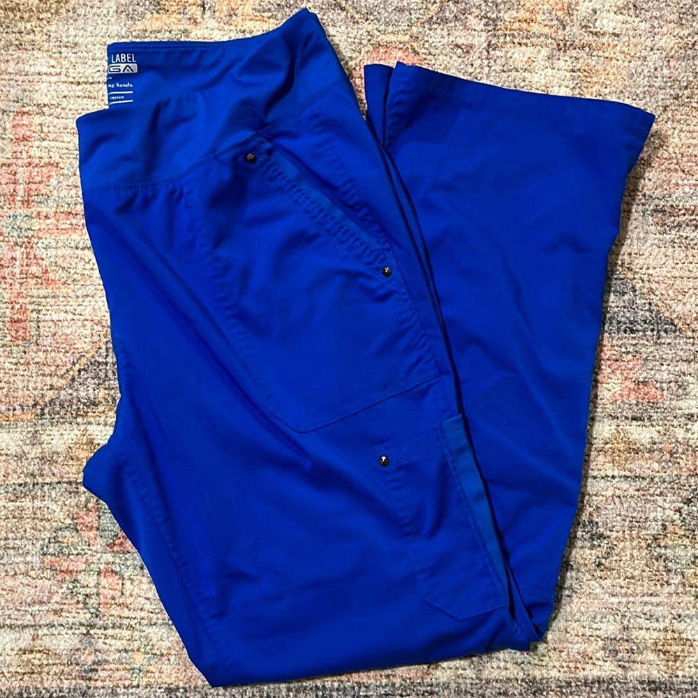 Blue Healing Hands Yoga Scrub Pant